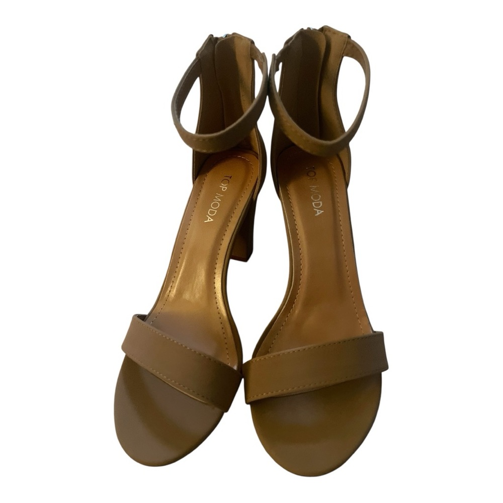 TOP Moda Women's Brown Strappy Heels